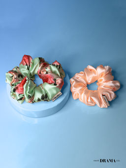 Hair Drama Co. - Floral Scrunchies - Set Of 2