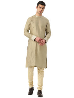 Manyavar - Men's Pista Kurta with Churidar (Set of 2)