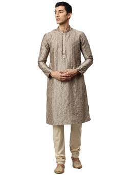 Manyavar - Men's Pista Kurta with Churidar (Set of 2)