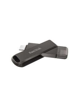 SanDisk - 256GB iXpand Flash Drive Luxe for iPhone, Type-C Android phone & other devices
