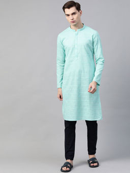 See Designs - Lime Green Chikankari Embroidered Kurta