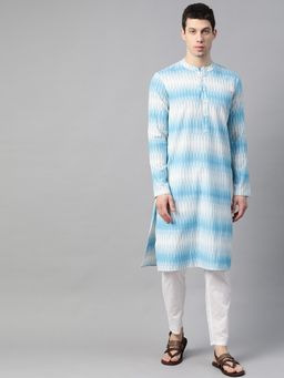 See Designs - Off White Ikat Kurta