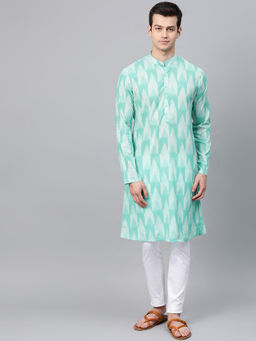 See Designs - Turquoise Printed 1 Kurta & 1 Pyjama
