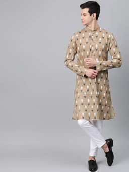 See Designs - Beige Printed 1 Kurta