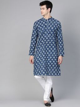 See Designs - Blue Printed Kurta