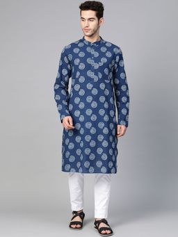See Designs - Blue Printed Kurta