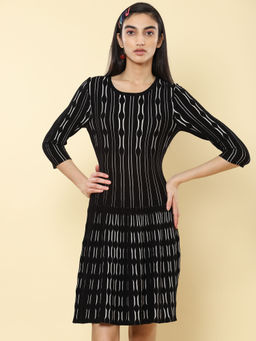 Label Ritu Kumar - Black Structured Short Dress