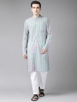 See Designs - Men Multi Printed Straight Kurta