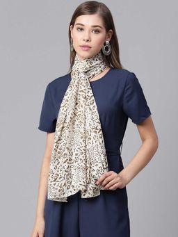 WEAVERS VILLA - Multi-Color Animal Printed Scarf