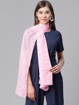 WEAVERS VILLA - Pink Printed Scarf