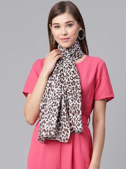 WEAVERS VILLA - Multi-Color Animal Printed Scarf