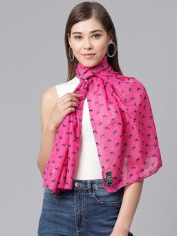 WEAVERS VILLA - Pink Printed Scarf