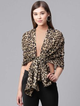 WEAVERS VILLA - Multi-Color Animal Printed Scarf