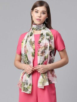 WEAVERS VILLA - Multi-Color Floral Printed Scarf