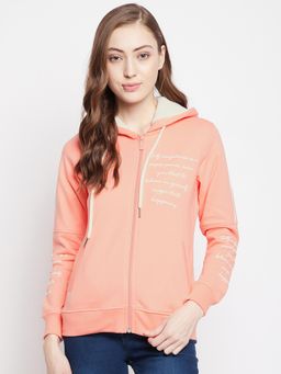 CRIMSOUNE CLUB - Women's Orange Printed Sweatshirts