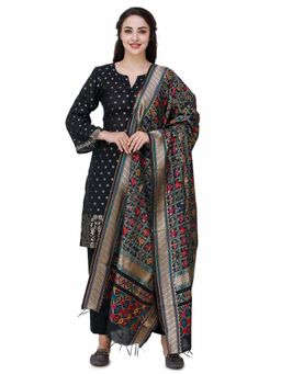 Safaa - Weaving Jamdaani Concepts Silk Suit-Unstiched