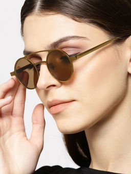 Twenty Dresses by Nykaa Fashion - Gold Your Face Is Your Art Sunglasses