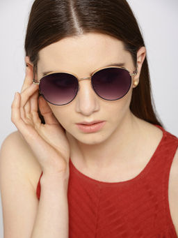 Twenty Dresses by Nykaa Fashion - Gold Staying Clear Of Drama Sunglasses