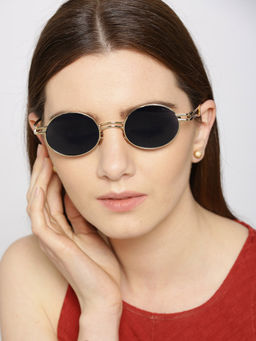 Twenty Dresses by Nykaa Fashion - Gold Making A Statement Sunglasses