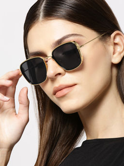 Twenty Dresses by Nykaa Fashion - Gold Dedicated To Your Eyes Sunglasses