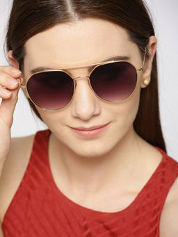 Twenty Dresses by Nykaa Fashion - Gold Look At Her Now Sunglasses