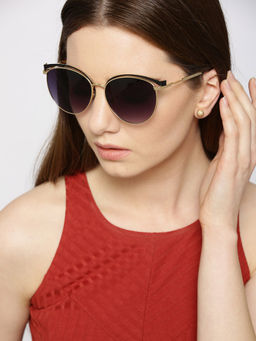 Twenty Dresses by Nykaa Fashion - Gold The Cat Out Of The Bag Sunglasses