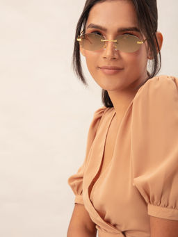 Twenty Dresses by Nykaa Fashion - Brown Oval Women Sunglasses