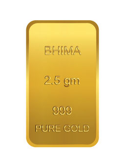Bhima Jewellers - 24K 2.5 G Yellow Gold Bar 24 (999) K 2.5 G Gold Bar