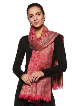 WEAVERS VILLA - Pink Paisley Patterned Shawl