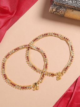 Shoshaa - Gold Anklets (Set of 2)