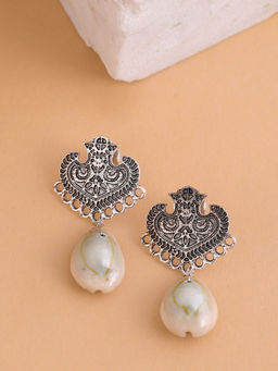 Shoshaa - Silver Brass Earrings