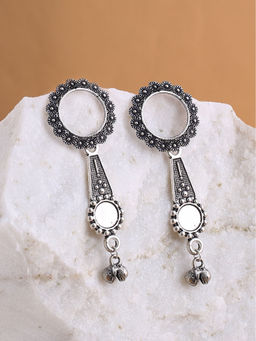 Shoshaa - Silver Brass Earrings