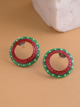 Shoshaa - Multi-Color Brass Earrings