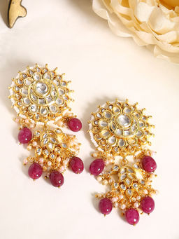 Shoshaa - Purple Brass Earrings