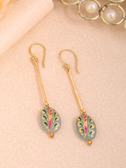Shoshaa - Grey Brass Earrings