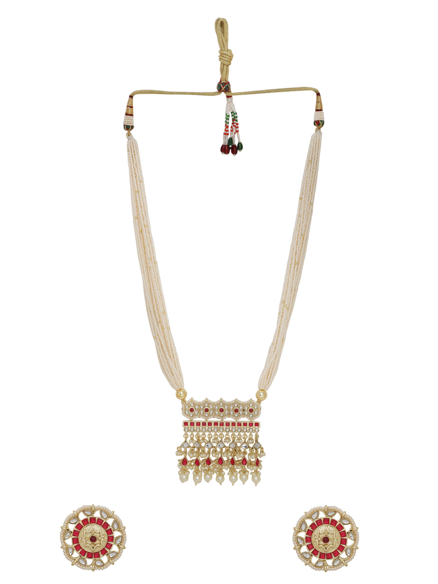 Red Rani Haar Kundan Jewellery Sets 