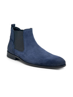 Teakwood - Navy Blue Solid Chelsea Boots