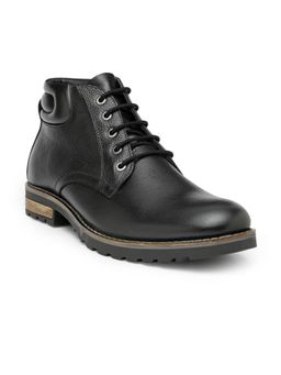 Teakwood - Black Solid Chukka Boots