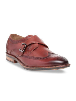 Teakwood - Brown Patterned Monk Straps