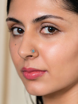 Shaya by CaratLane - 925 Silver Shaya by CaratLane Antique Bhumiti Nose Pin in
