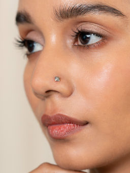 Shaya by CaratLane - 925 Silver Shaya by CaratLane Antique Narah Pillar Nose Pin in