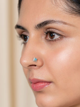 Shaya by CaratLane - 925 Silver Shaya by CaratLane Antique Rudra Vent Nose Pin in
