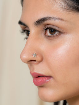 Shaya by CaratLane - 925 Silver Shaya by CaratLane Antique Paatis Train Journey Nose Pin in