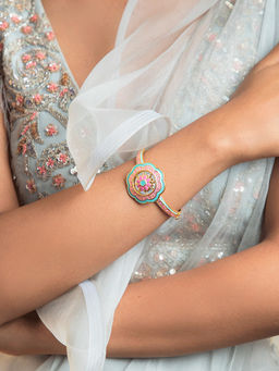 Shaya by CaratLane - Genda Phool Bracelet in Gold Plated Brass