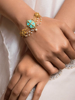 Shaya by CaratLane - Baari Barsi Bracelet in Gold Plated Brass
