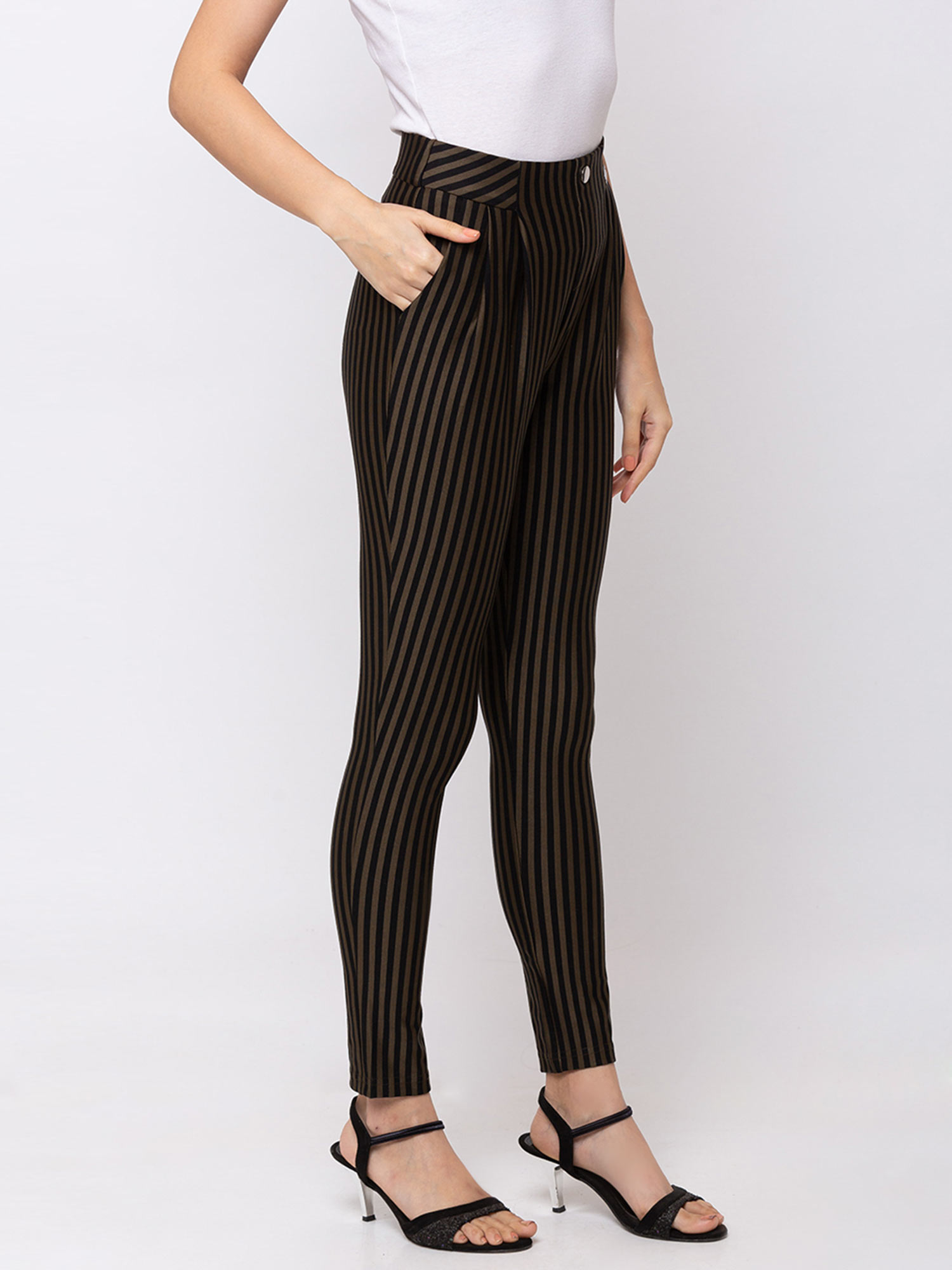 Sheczzar Women Stripes Slim Fit Jegging 