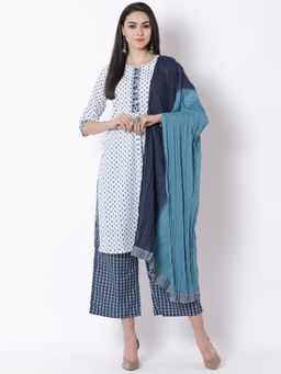 Rangriti - Blue Printed Dupatta