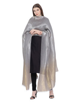 Shingora - Grey Woven Design Antimicrobial Coating Dupatta