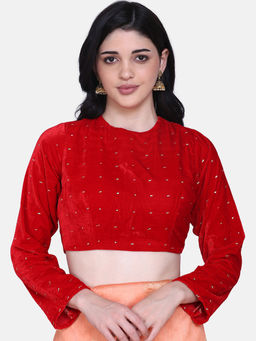 Shaily - Red Velvet Blouse