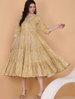 Shaily - Yellow Flared Kurta